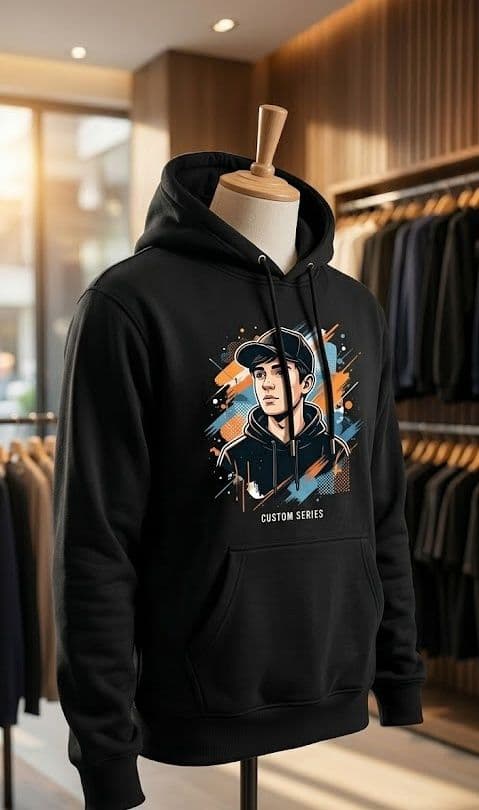 Custom Printed Fleece Pullover Hoodie - Image 1