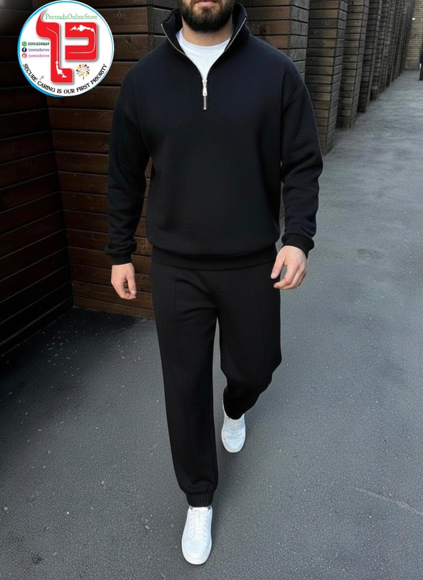 Under Armour Style Half-Zip Winter Fleece Tracksuit (Polyester Fleece) - Image 1