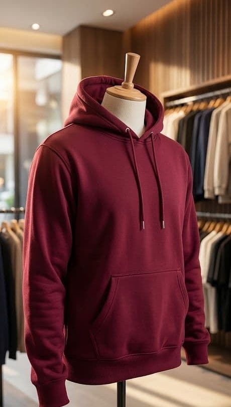 Plain Premium Fleece Pullover Hoodie - Image 1